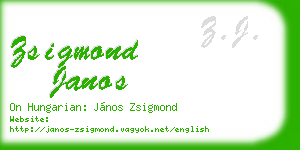 zsigmond janos business card
