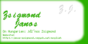 zsigmond janos business card